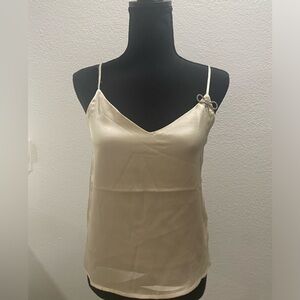 Satin Camisole‎ with Rhinestone Bow Size XS